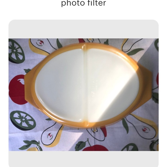 Vintage Pyrex Butterfly Gold Divided Casserole Baking Dish 1 Quart with Lid 063 - Picture 5 of 5